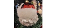 Santa Claus head glass